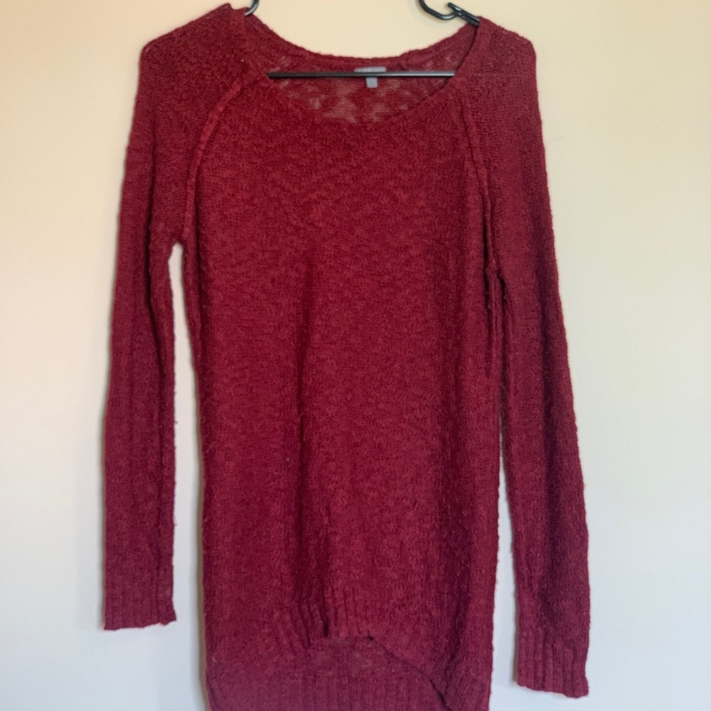 Maroon Fall Long Sleeve Sweater